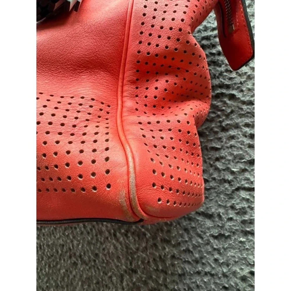 Coach Restored Legacy Perforated Leather Candace Carryall Tote Bag Coral 22390 - Picture 6 of 14